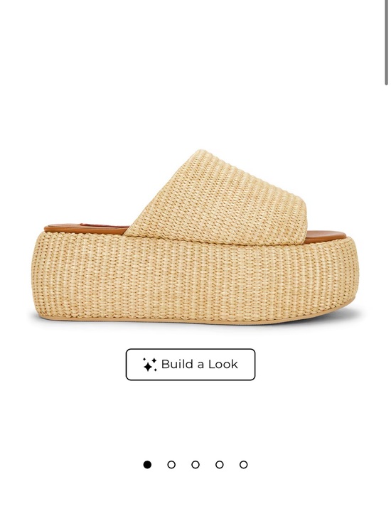 Simon Miller Shoes - Simon Miller Beige Straw Platform Slide